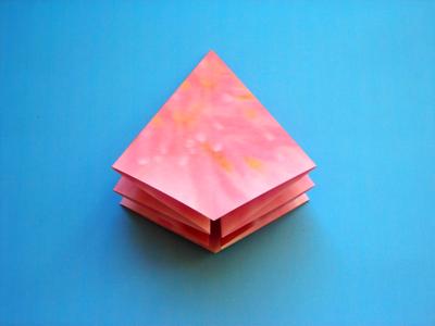 diagrammen voor een roze origami bloem