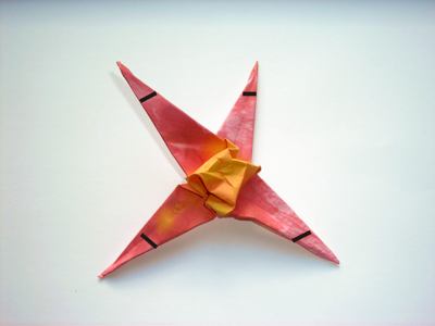 een origami bloem