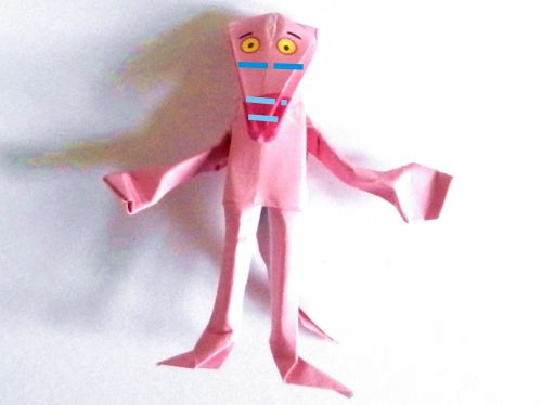 Pink Panther maken van papier Pink Panther maken van papier
