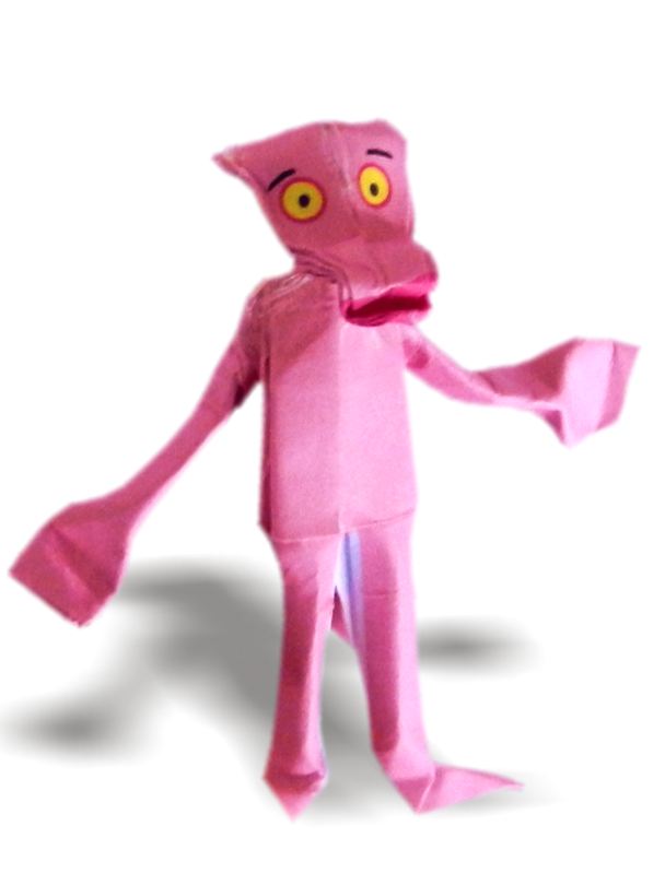 Origami Pink Panther