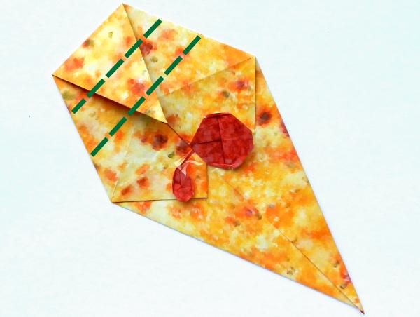 Nep pizza van papier maken