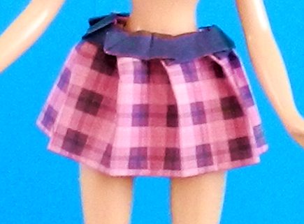 Origami Plaid Skirt