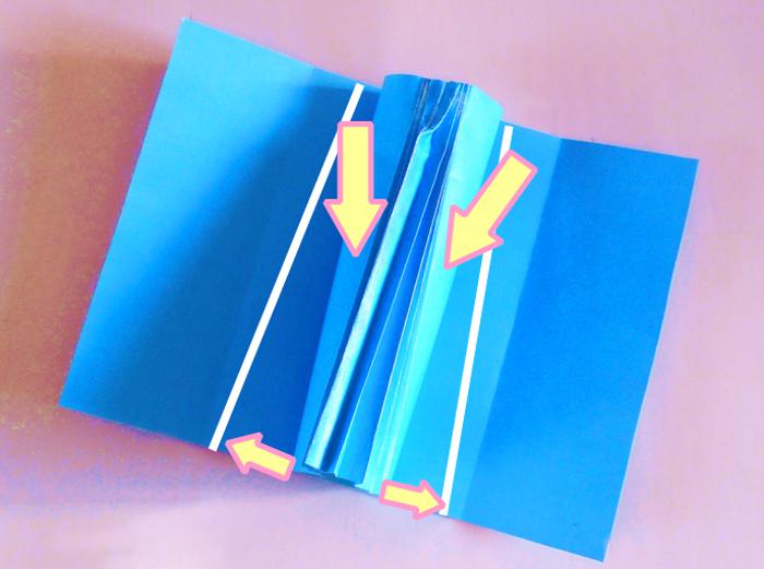 Origami plooirok maken