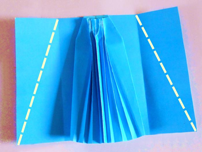 Make a paper pleated wrap skirt