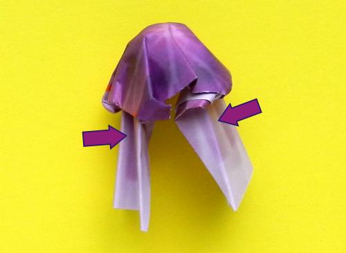 Make a paper Origami poisonous mushroom