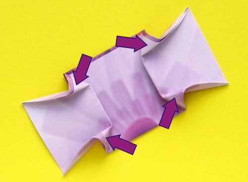 Make a paper Origami poisonous mushroom