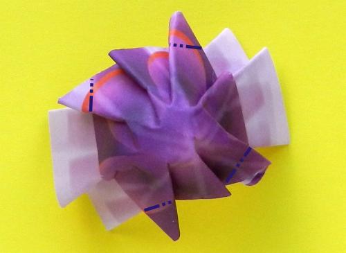 Make a paper Origami poisonous mushroom