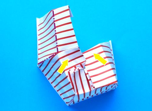 Popcorn bakje maken van papier Popcorn bakje maken van papier