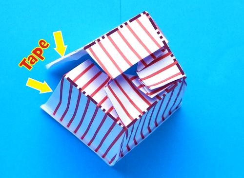 Popcorn bakje maken van papier Popcorn bakje maken van papier