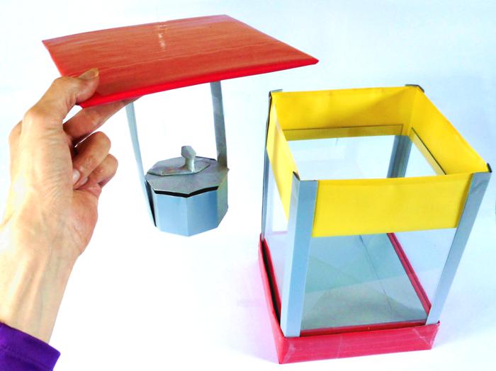 Popcorn machine van papier maken Popcorn machine van papier maken
