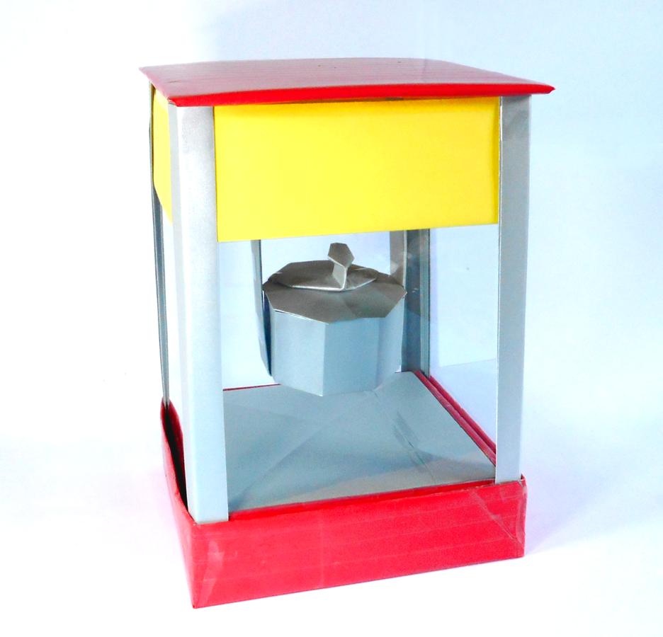 Popcorn machine van papier