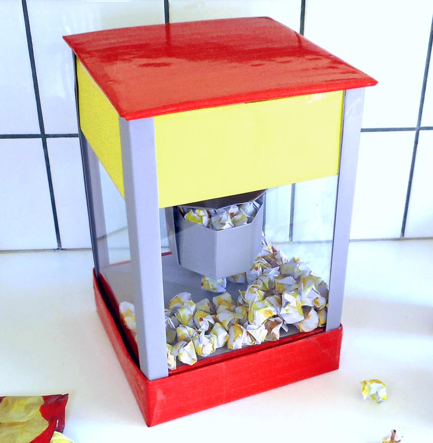 Popcorn machine van papier
