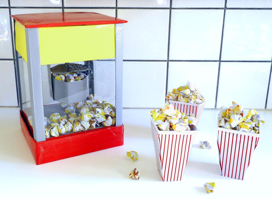 Popcorn machine van papier