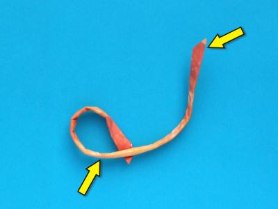 instructions for folding an origami pretzel