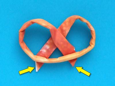 instructions for folding an origami pretzel