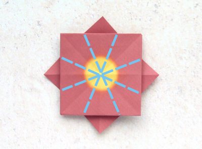 easy origami primrose diagrams