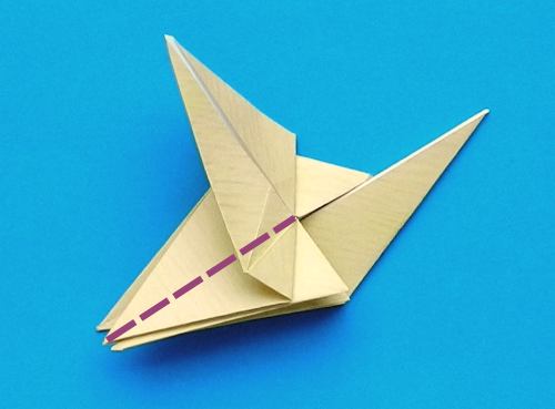 origami Pterodactyl step by step folding instructions