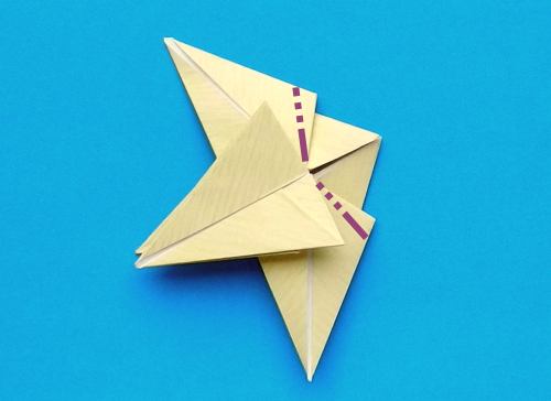 origami Pterodactyl step by step folding instructions