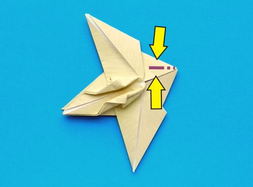 origami Pterodactyl step by step folding instructions