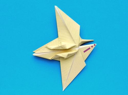 origami Pterodactyl step by step folding instructions