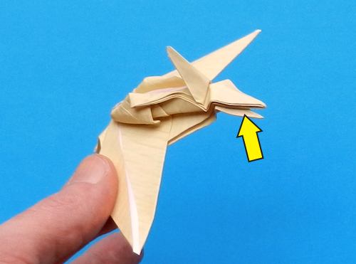 origami Pterodactyl step by step folding instructions