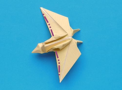 origami Pterodactyl step by step folding instructions