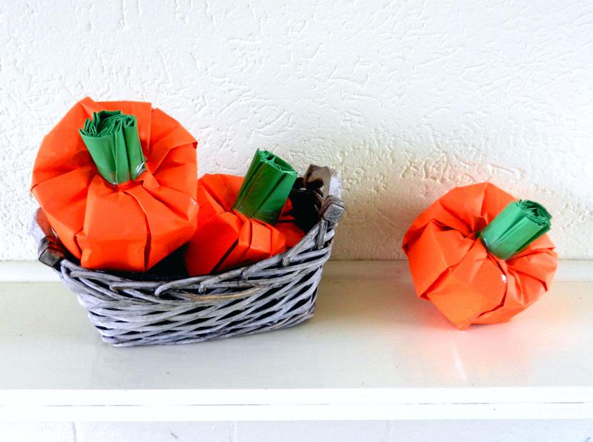 Origami pumpkins