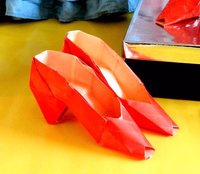 Origami damesschoenen