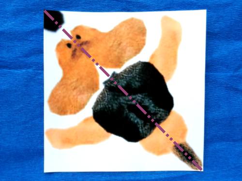 Papier om een puppy van te maken Papier om een puppy van te maken