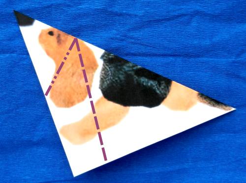 Een Beagle puppy van papier maken
