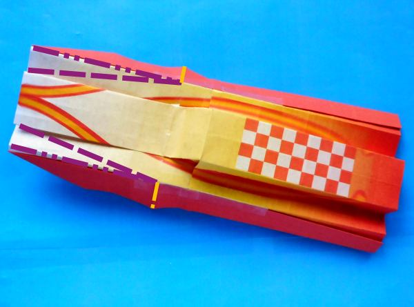 Origami speedboot vouwen