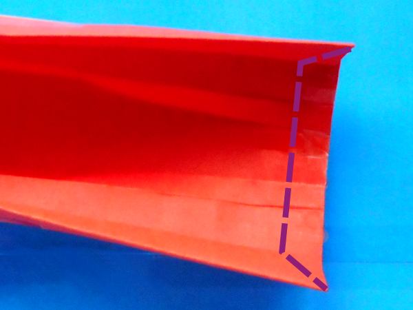 Origami speedboot vouwen