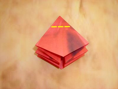 red origami flower red origami flower
