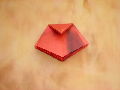 red origami flower red origami flower