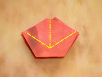 red origami flower red origami flower