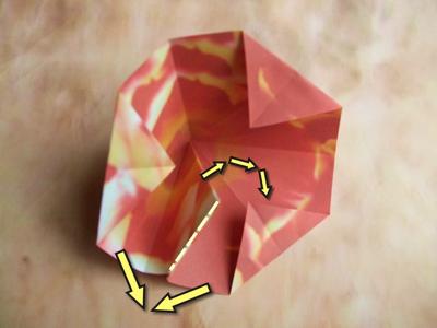diagrams for a red origami flower diagrams for a red origami flower