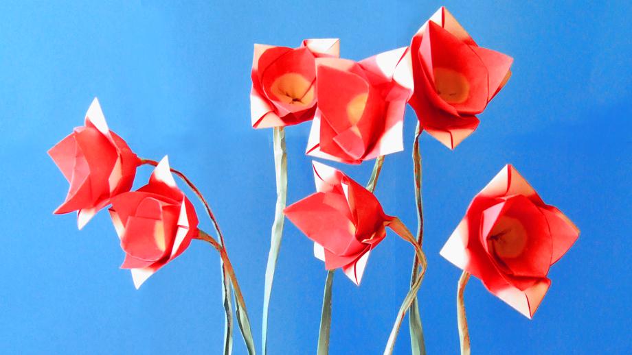Origami Meadow Roses