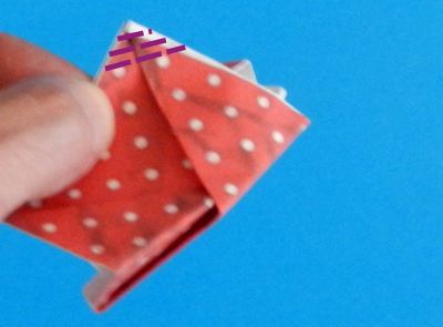 how to fold a polka dot origami skirt