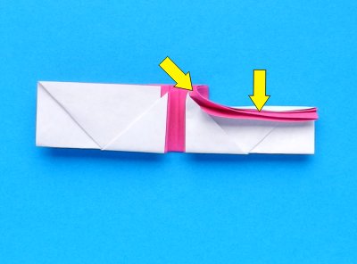 how to fold an origami ring with pink heart