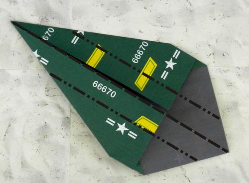 Origami Rocket Plane folding instructions