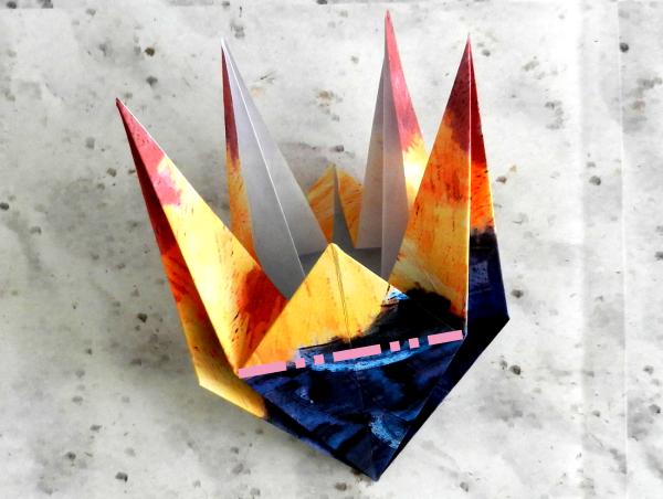 Origami haan vouwen