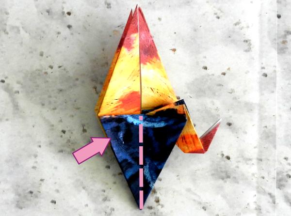 Origami haan vouwen