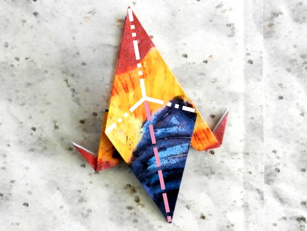 Origami haan vouwen