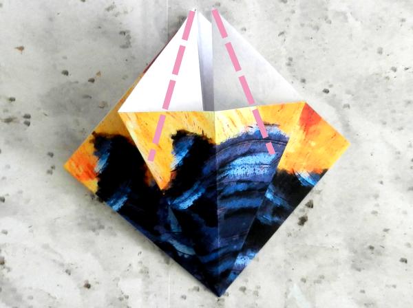 Origami haan vouwen