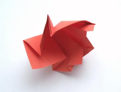 Origami rozen vouwen