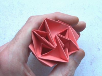 how to fold a red stylish origami rose