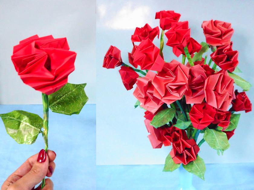 Origami Roses