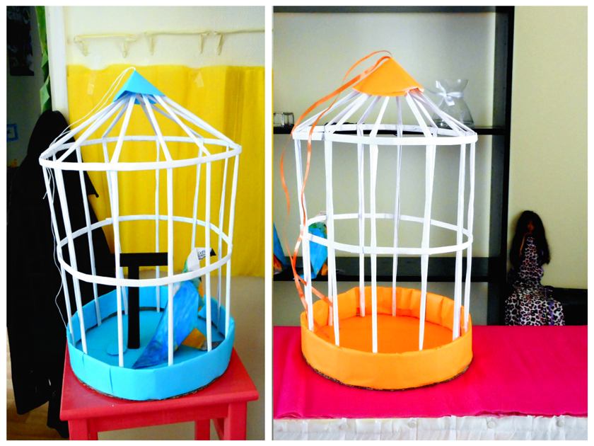 Paper Parrot Cages