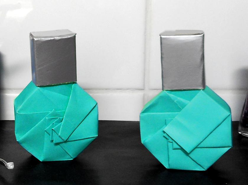 Round Origami Bottles