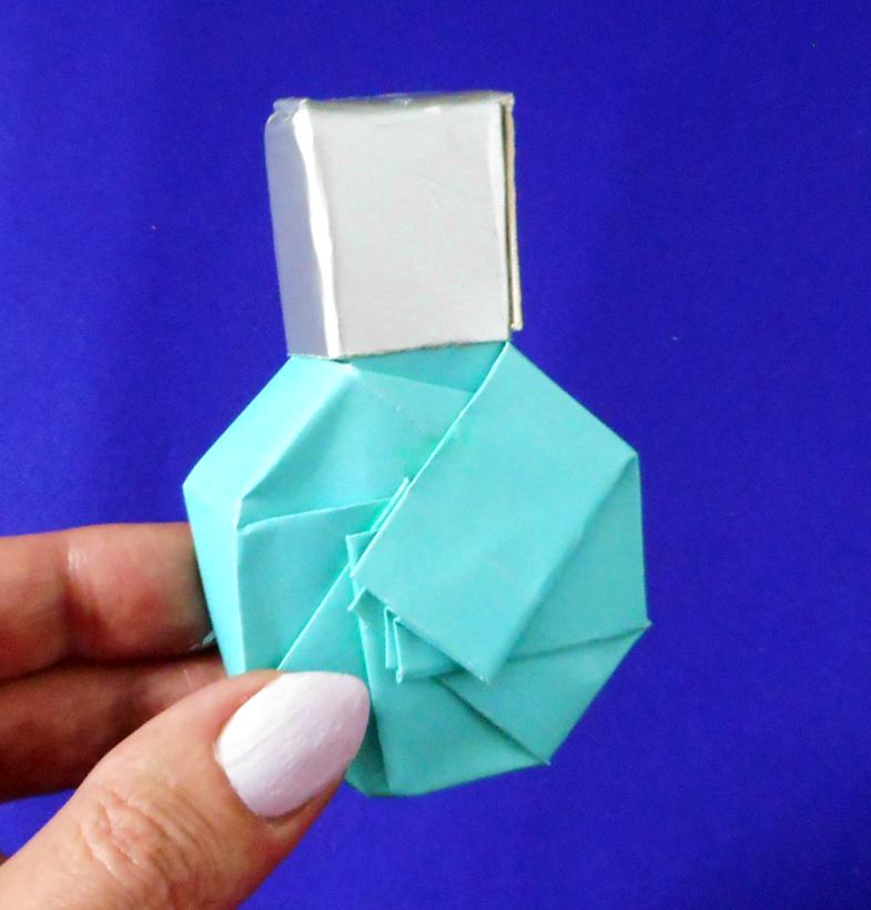 Rond Origami Parfumflesje Rond Origami Parfumflesje